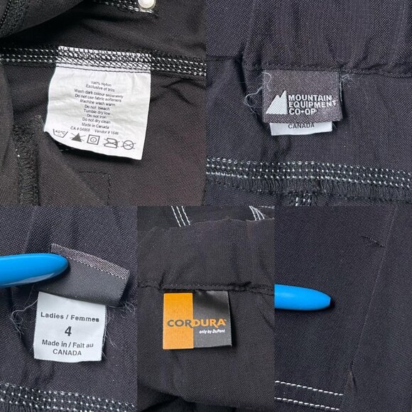 90s y2k vintage MEC hiking pants black nylon utility Mountain Equipment Co-op. - Picture 8 of 8